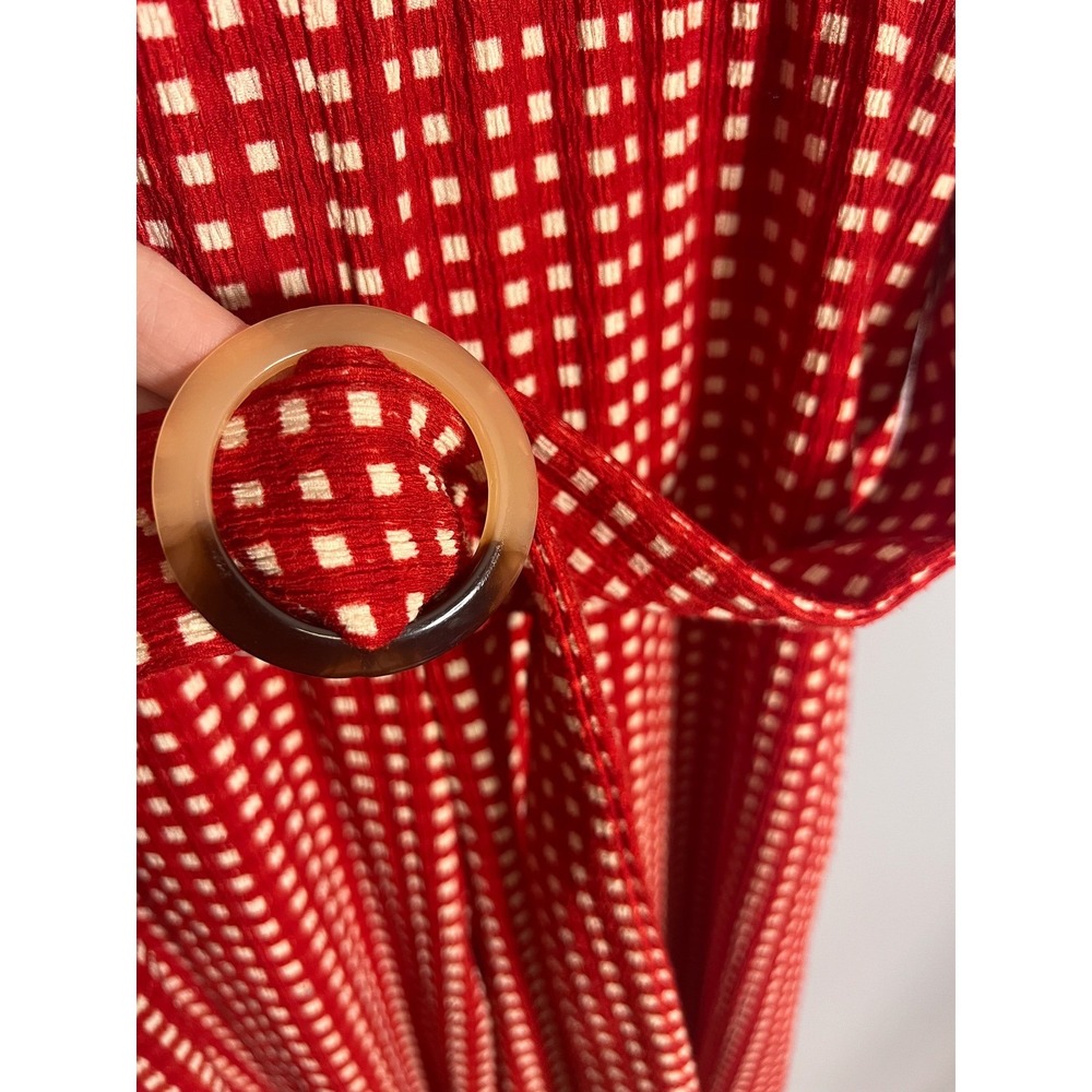 Anthropologie Ett:twa Margaret Jumpsuit Size 2 Red White Check Gingham - Picture 8 of 9